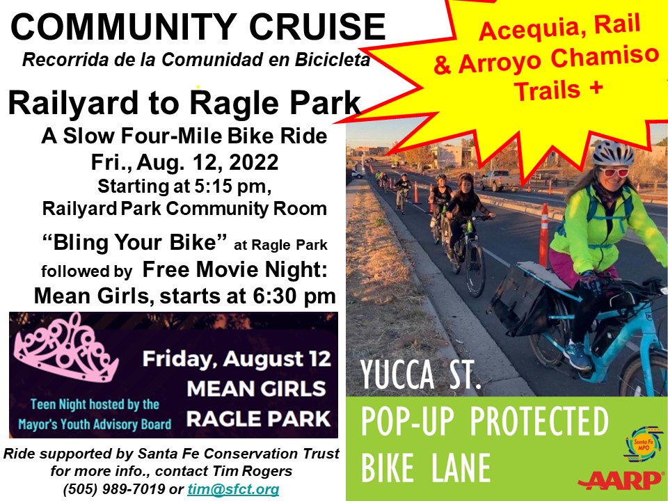 Community Cruise: Railyard to Ragle Park Movie Night @ Railyard Park Community Room