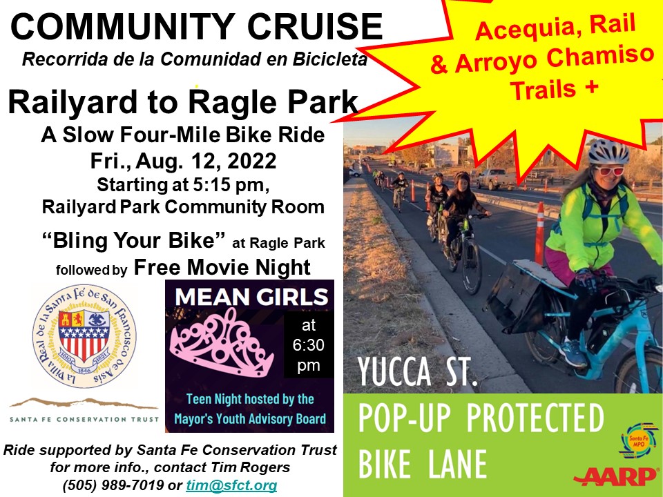 Community Cruise: Railyard to Ragle Park Movie Night @ Railyard Park Community Room | Santa Fe | New Mexico | United States